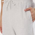 Men's Light Ash Grey Relaxed Fit Cargo Track Pants, Melange Light Grey, small image number null