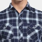 Checked Casual Shirt, Dark Blue, small image number null