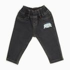 Infants' Dark Charcoal Black Relaxed Fit Cartoon Print Jeans, Dark Grey, small