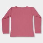 Girls Dusty Rose Pink Round Neck Casual Full Sleeve Top, गुलाबी, small image number null