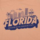 Boys Orange Round Neck Casual T-Shirt, Orange, small