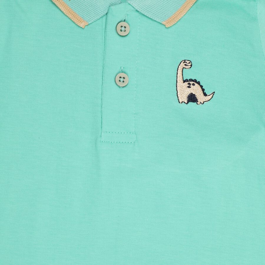 Infant Boys' 100% Cotton Baba Suit, Light Green, large image number null