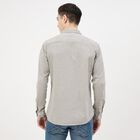 Men's Off-White Cotton Classic Collar Casual Shirt, Off White, small