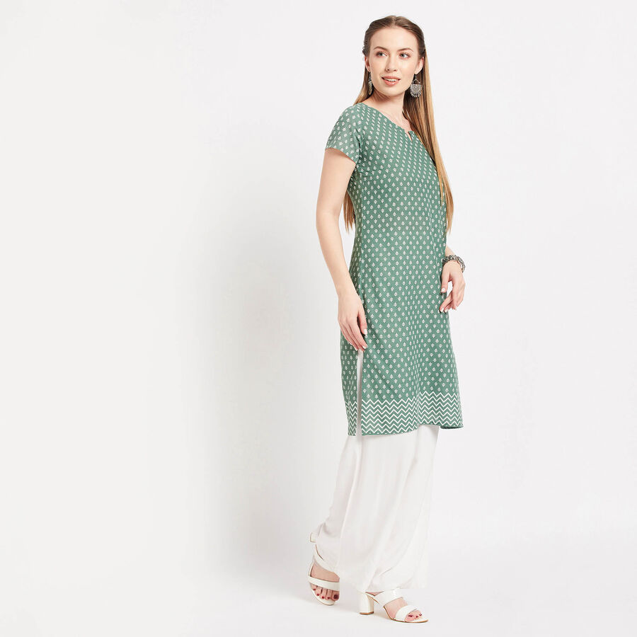 Cotton Straight Kurta, Olive, large image number null