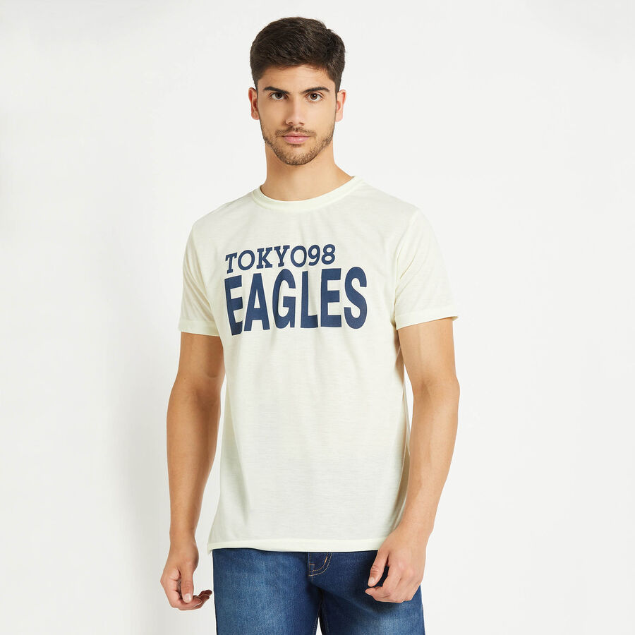Round Neck T-Shirt, Yellow, large image number null