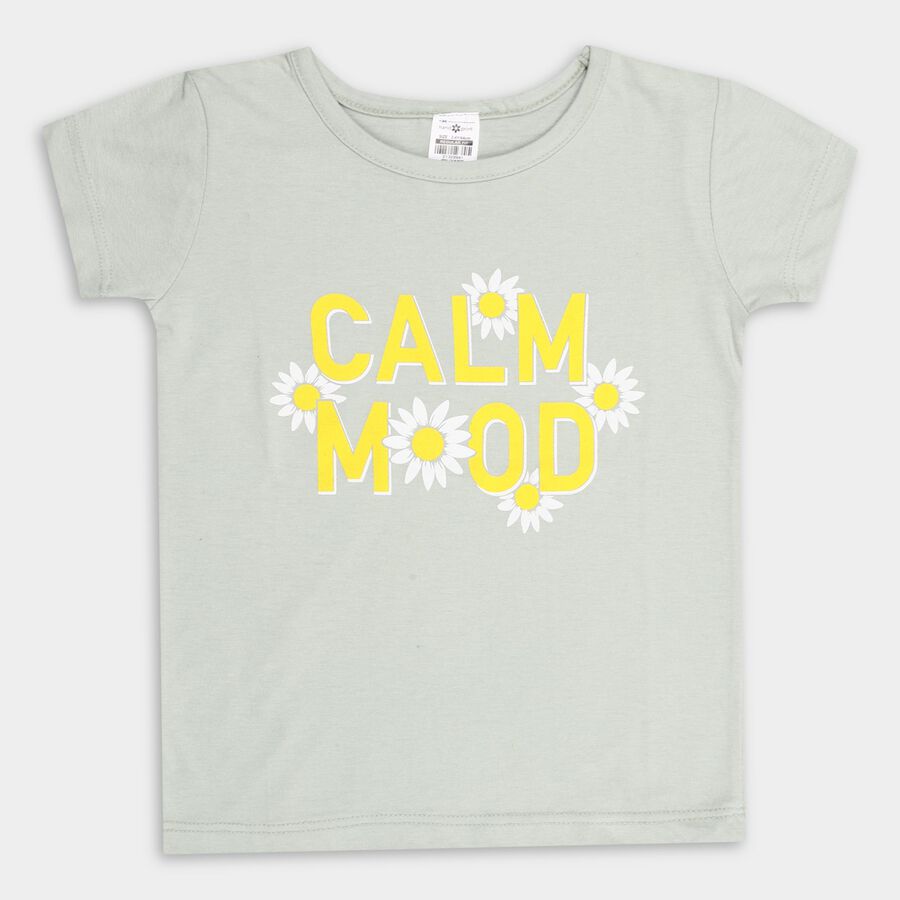 Girls' T-Shirt, हल्का हरा, large image number null
