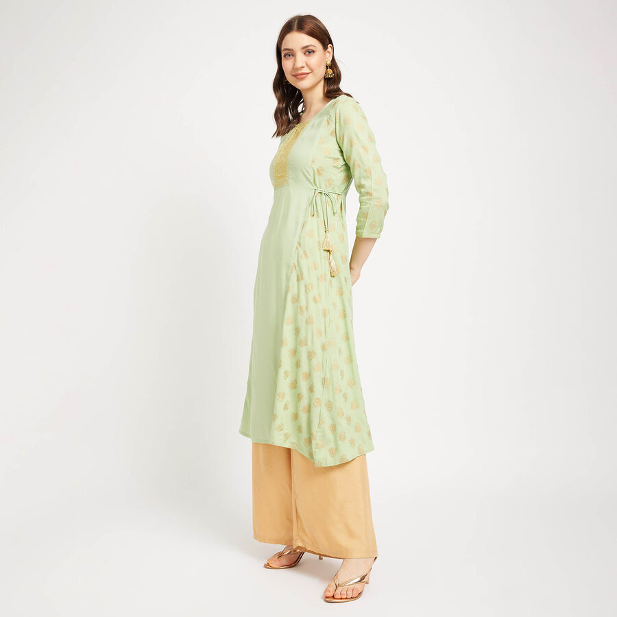 Embroidered Kurta, Light Green, large image number null