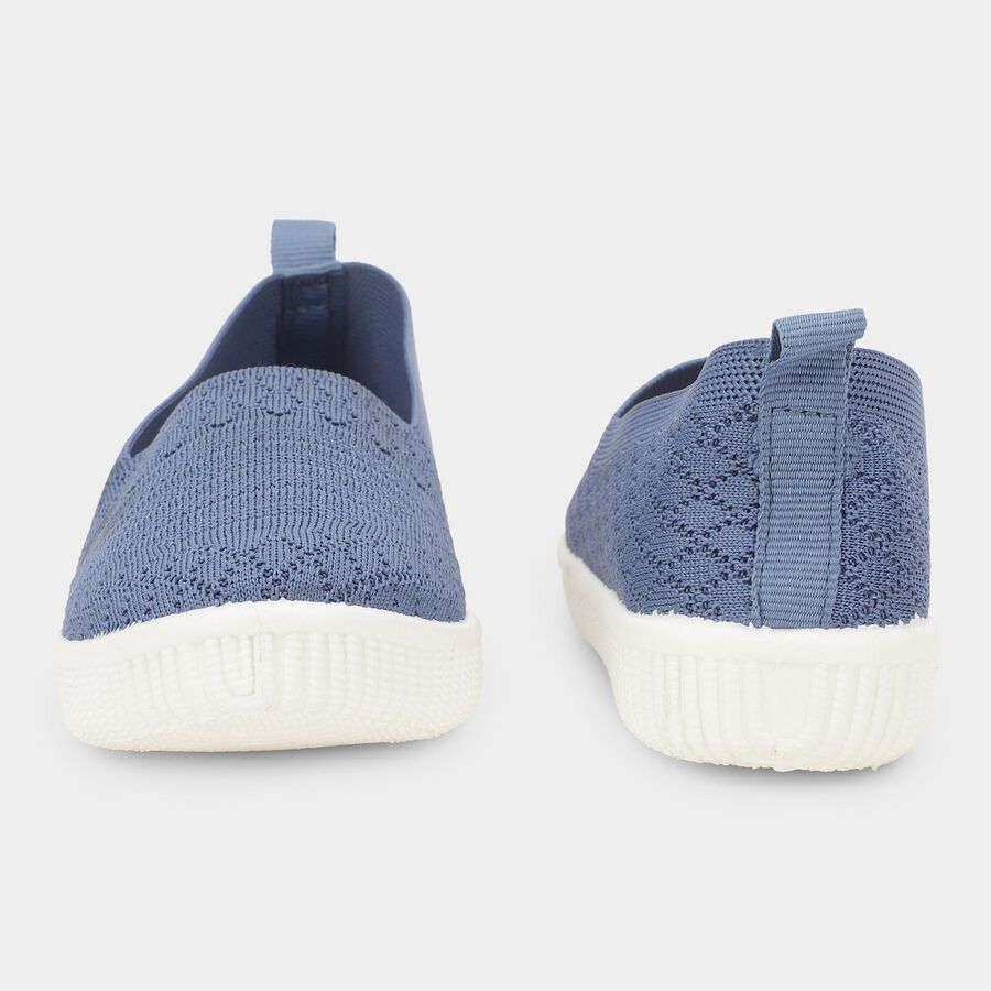 Women's Muted Steel Blue Slip-On Casual Shoes, Blue, large image number null