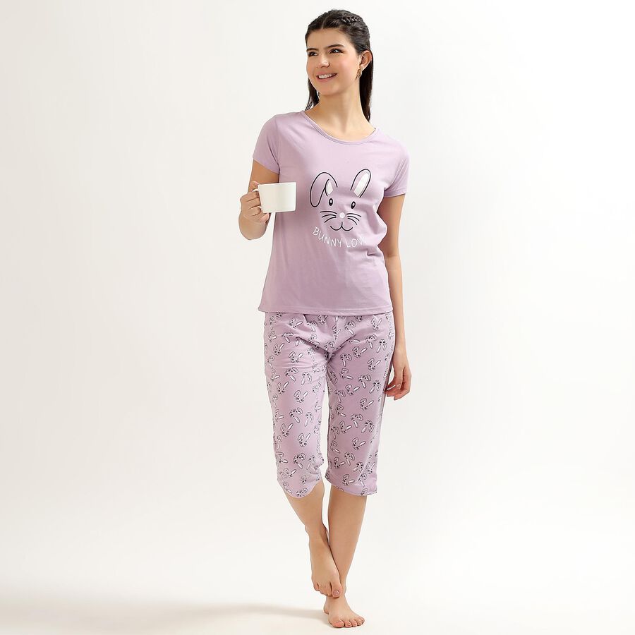 Ladies' Night Suit , लाइलेक, large image number null