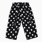 Girls' Black Polka Dot High-Rise Wide-Leg Capri, Black, small