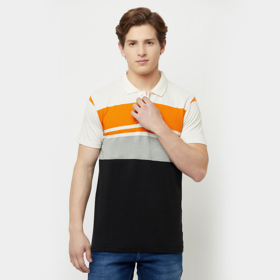 Stripes Polo Shirt, Black, large image number null