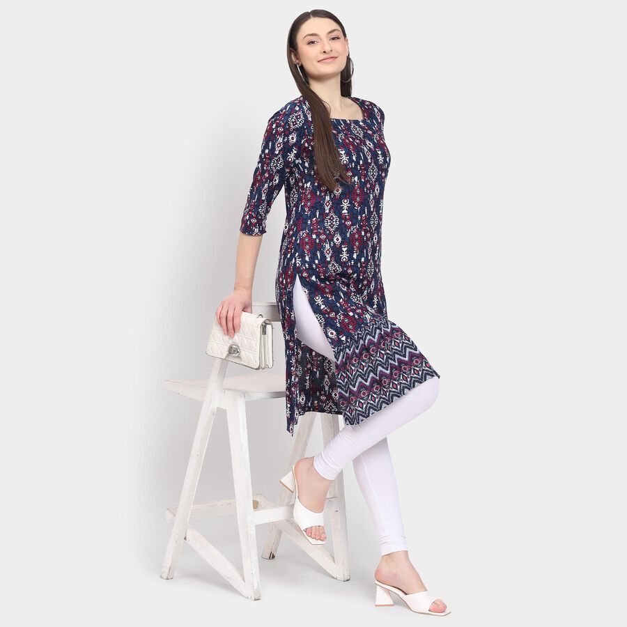 Ladies' Kurta, गहरा नीला, large image number null