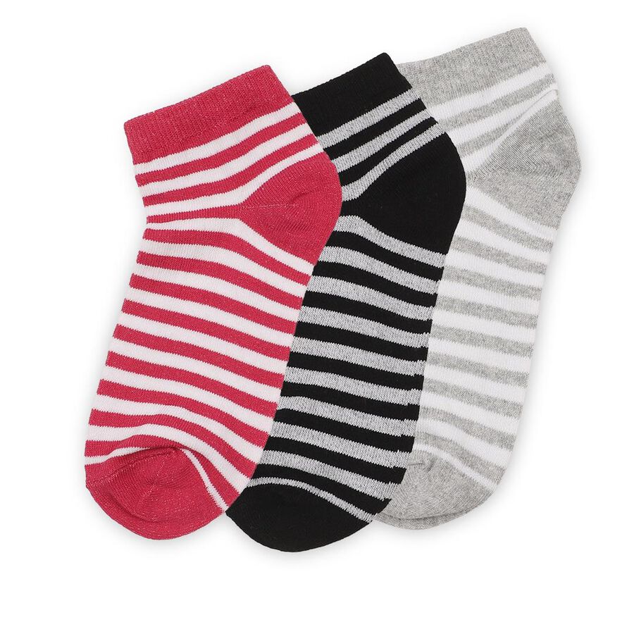 Ladies' Socks Pack of 3, Assorted, large