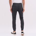 Men's Muted Green Black Slim Fit Jogger Trousers, Dark Green, small image number null