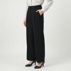 Women's Black Wide-Leg Trousers, काला, small