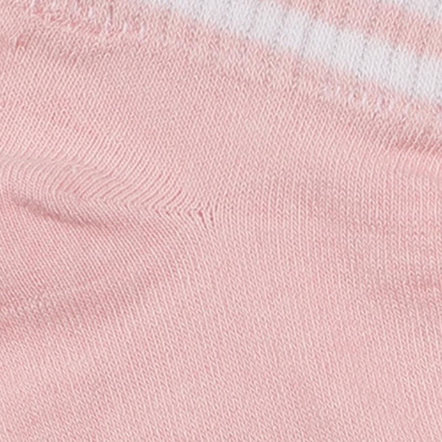 Girls' Light Pink Regular Fit Ribbed Ankle-Length Socks, Pink, large image number null