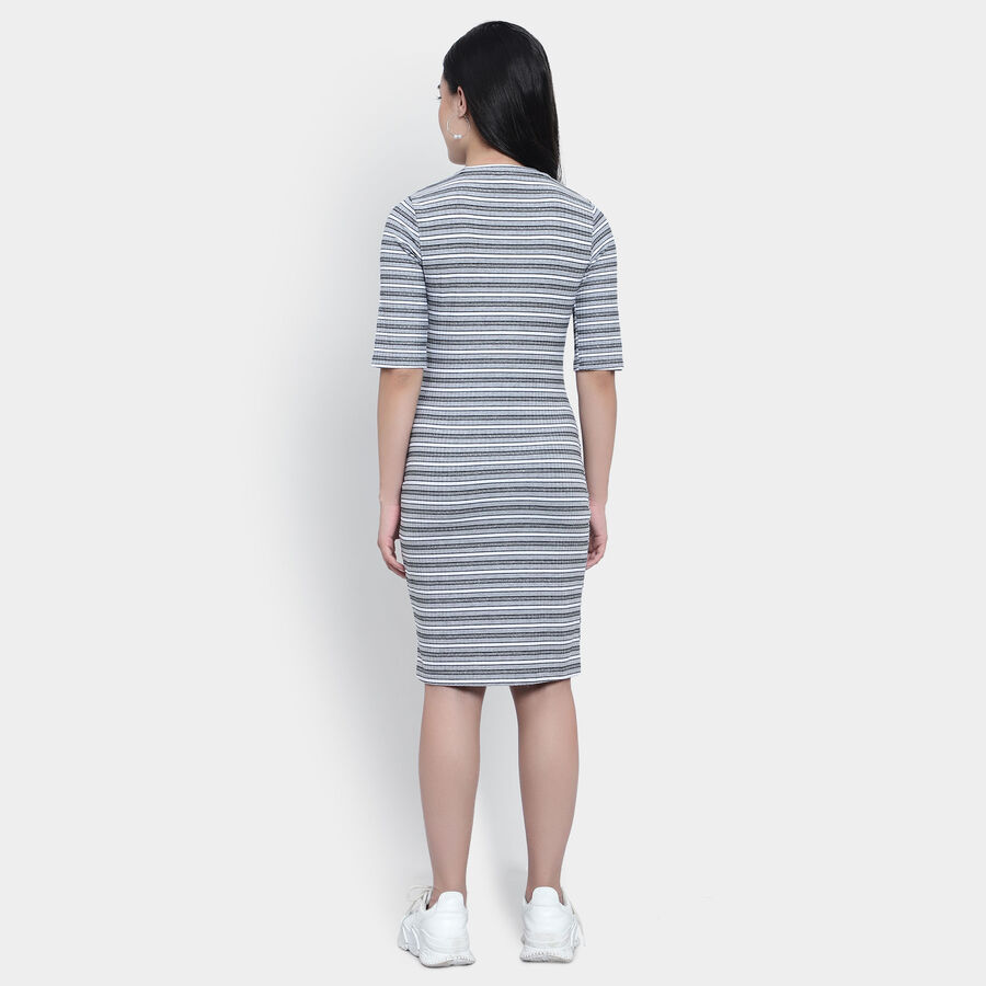 Stripes Dress, हल्का ग्रे, large image number null