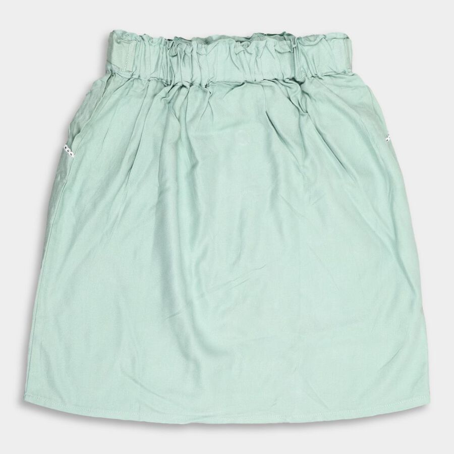 Girls' Skirt, Light Green, large image number null
