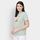 Ladies' Round Neck T-Shirt , Light Green, small