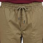 Boys' Olive Green Straight Fit Drawstring Waist Trousers, ओलिव, small