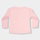 Girls' Light Pink Round Neck Casual Top, Light Pink, small image number null