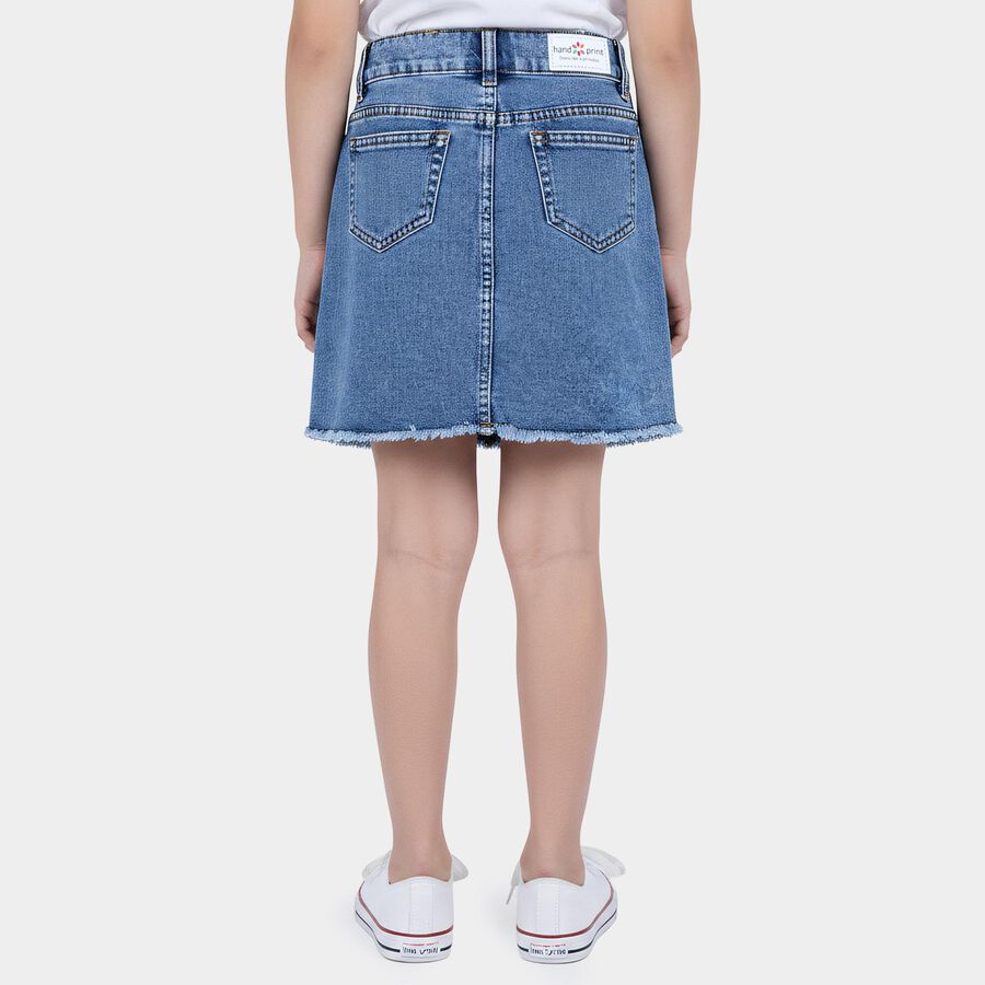 Girls' Skirt, Mid Blue, large