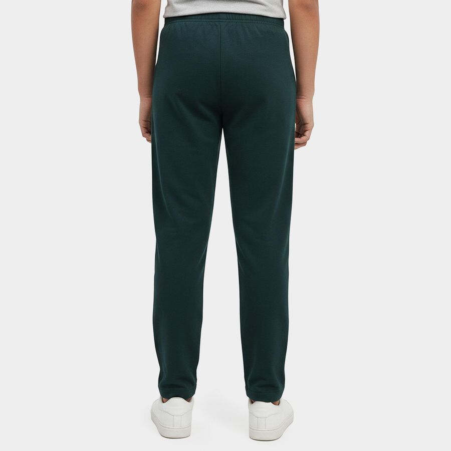 Boys' Dark Green Regular Fit Space Printed Pyjama, Dark Green, large