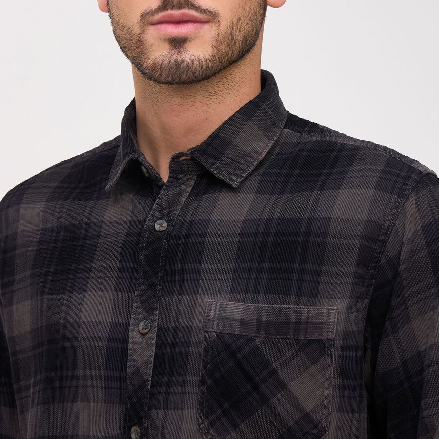Men's 100% Cotton Casual Shirt, Brown, large image number null
