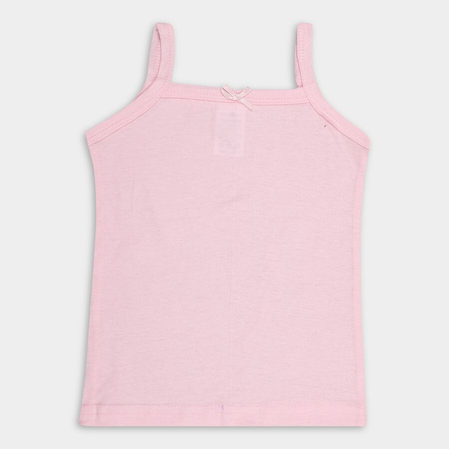 Girl's Cotton Vest, गुलाबी, large image number null