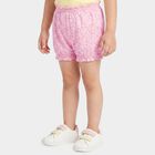 Girls Pink Ruffled Printed Bloomer Shorts, Light Pink, small