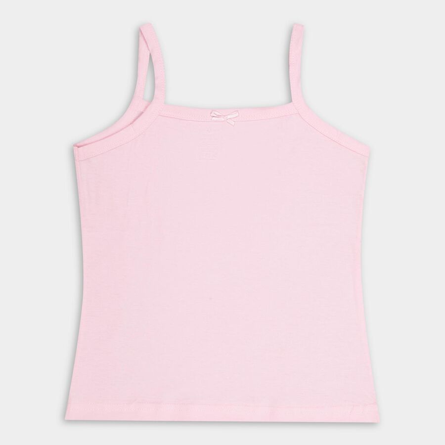 Girls' 100% Cotton Vest , गुलाबी, large image number null