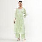 Ladies' 100% Cotton Ethnic Set, Light Green, small image number null