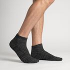 Men's Ankle Length Textured Knit Pack of 3 Socks ( Charcoal, Grey, Blue ), Dark Grey, small