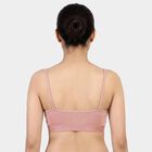 Women's Brown Cotton Blend Wireless Full Coverage Bra, Brown, small