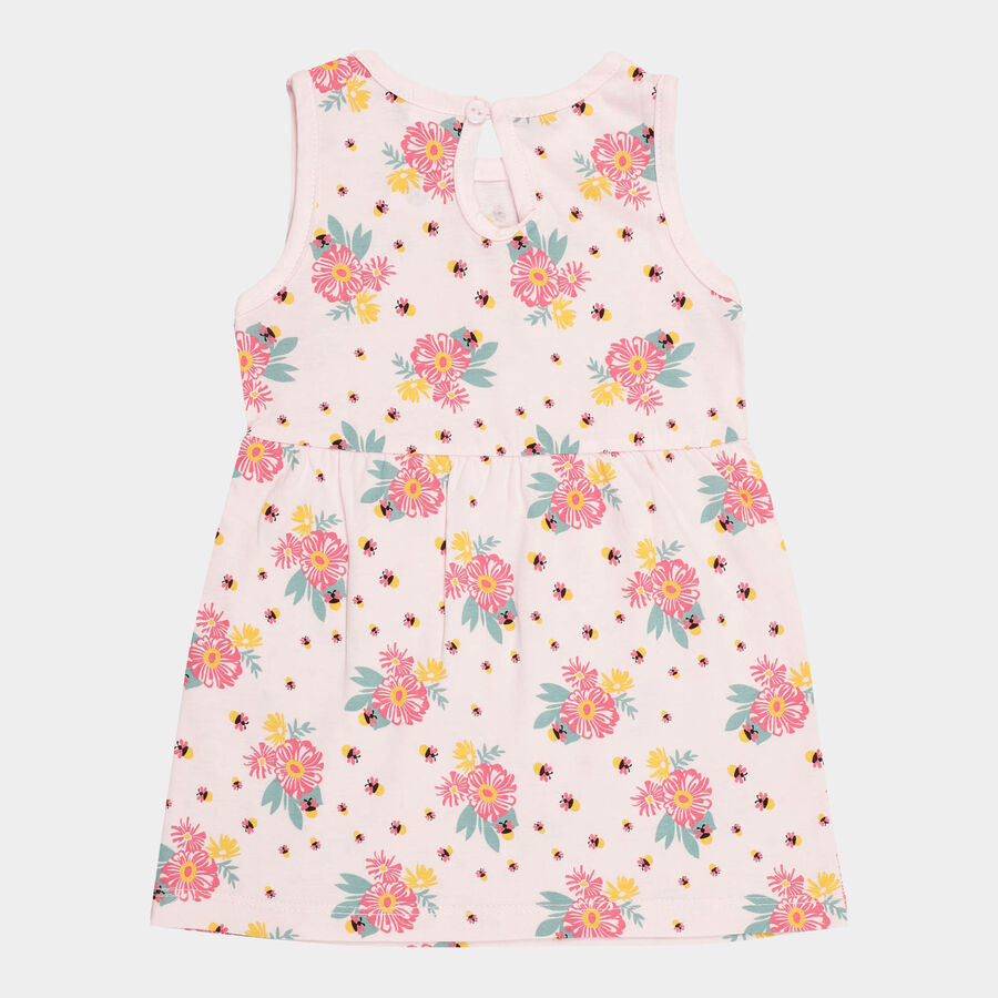 Infants Cotton Frock, Light Pink, large image number null
