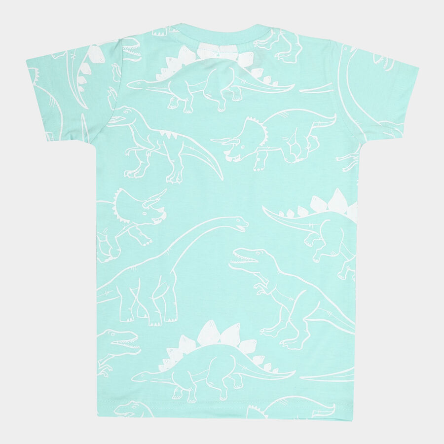Boys All Over Print T-Shirt, हल्का हरा, large image number null