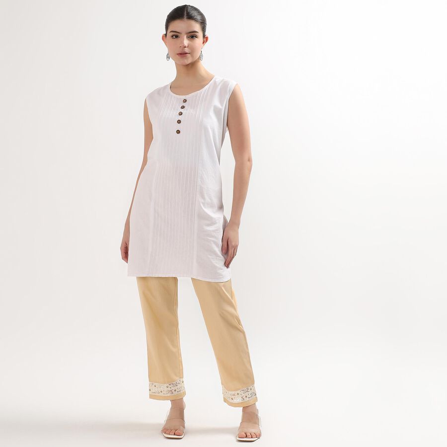 Ladies' 100% Cotton Palazzos, गहरा पीला, large image number null