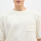 Men's Bright Snow White Round Neck Casual T-Shirt, White, small