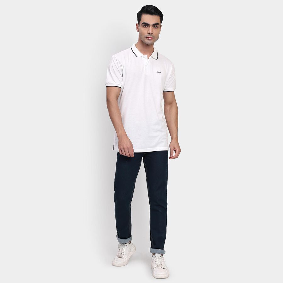 Men's Skinny Jeans, गहरा नीला, large