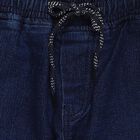 Boys Blue Regular Fit Stretchable Jeans, गहरा नीला, small