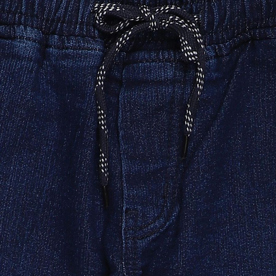 Boys Blue Regular Fit Stretchable Jeans, गहरा नीला, large