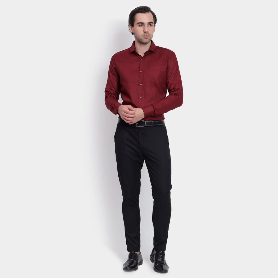 Men's Cotton Formal Shirt, मरून, large image number null