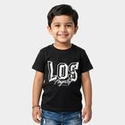 Boys Black Crew Neck Regular Boys T-Shirt, काला, small