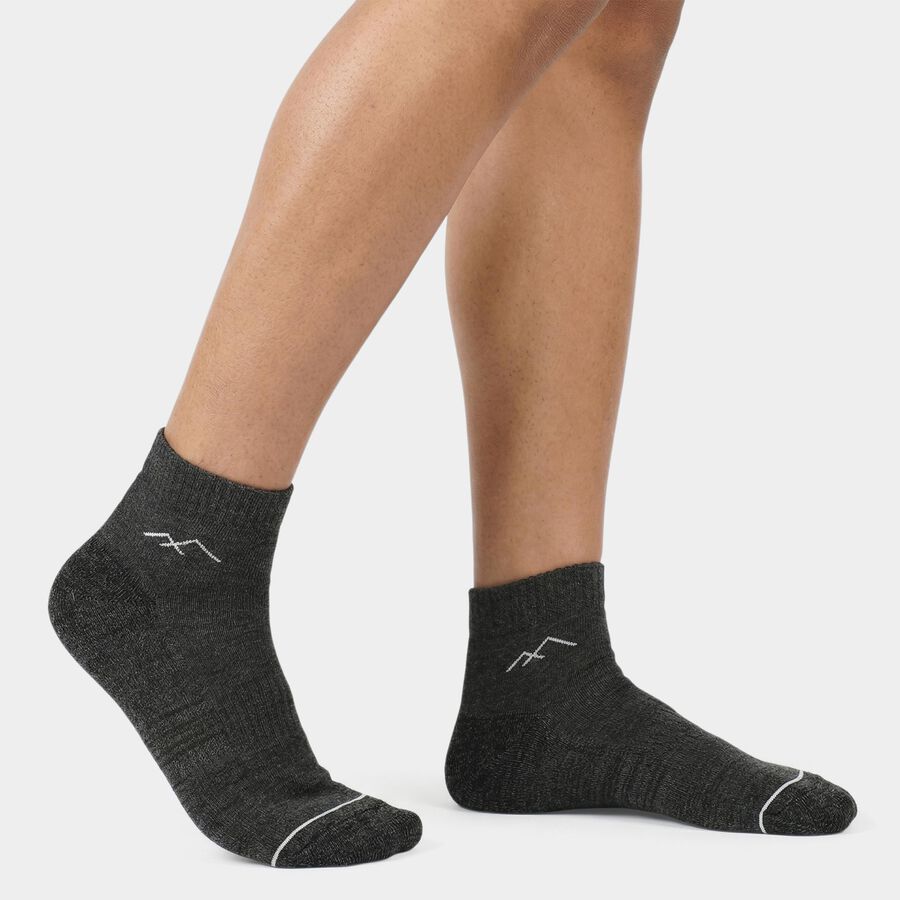 Men's Black Regular Fit Logo Detail Pack of 3 Socks, काला, large