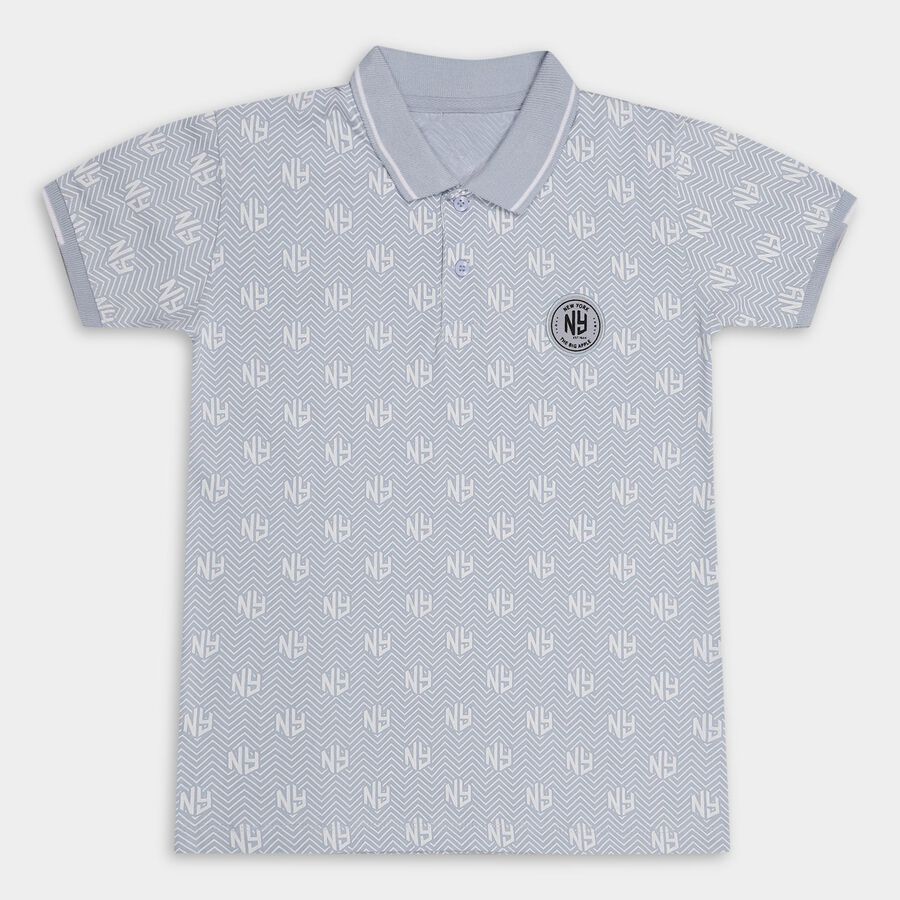Boys' Half Sleeves T-Shirt , Light Blue, large image number null