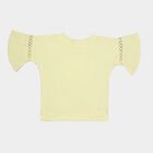 Girls Solid Short Sleeve T-Shirt, Yellow, small image number null