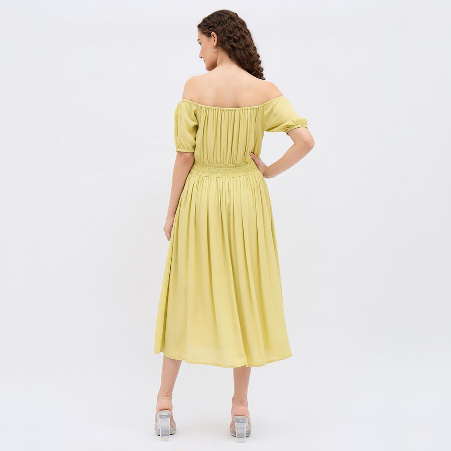 Women's Eggshell Sleeveless Empire Dress, खाकी, large image number null