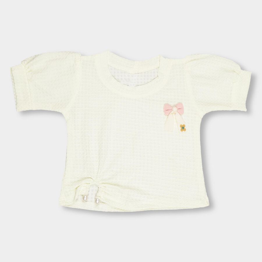 Girls' T-Shirt , ऑफ व्हाइट, large image number null