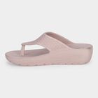 Women's Pink Wedge Slip-On Flip-Flops, Pink, small