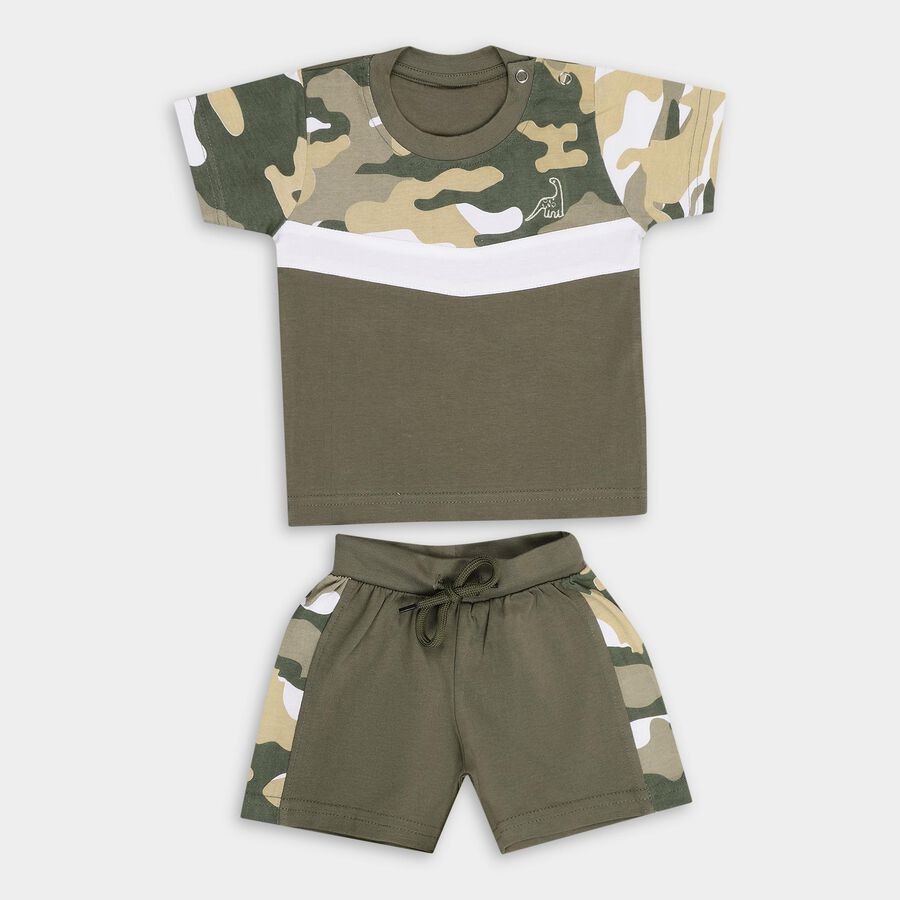 Infant Boys' 100% Cotton Baba Suit, Olive, large